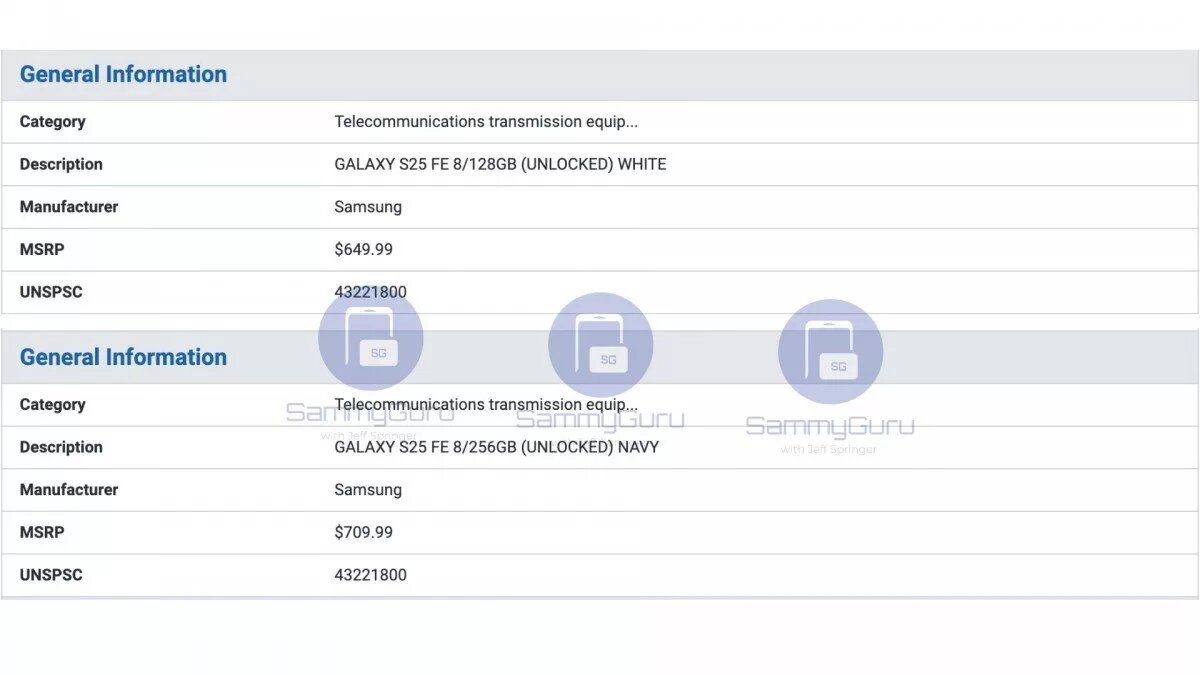 قیمت گوشی سامسونگ گلکسی «S25 FE»‌ در آمریکا چقدر است؟