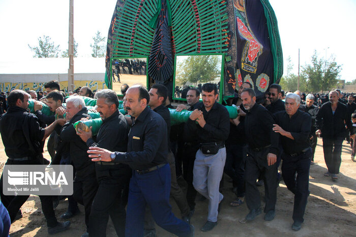 نخل، علم و سنگ؛ رموز پر شور عزاداری در خراسان‌شمالی