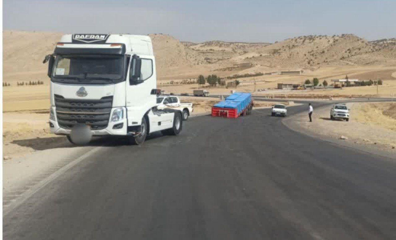 کامیون کشنده با پلاک تقلبی در دام پلیس