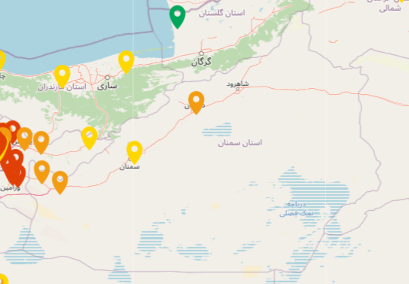 بازگشت وضعیت هشدار آلودگی به هوای سمنان